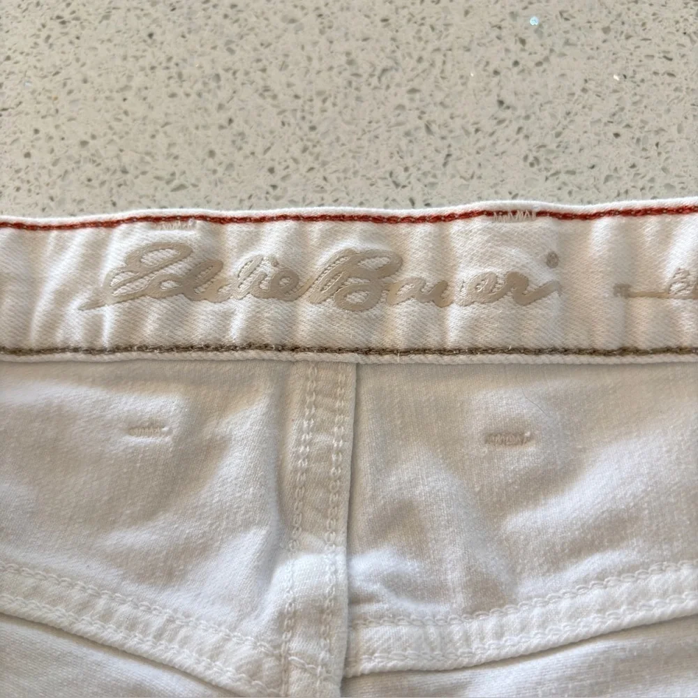 Eddie Bauer White Denim Boyfriend Shorts Plus Size 18 Stretch Denim Bermuda